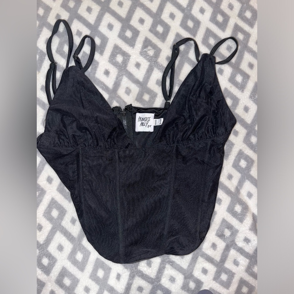 Black Corset Crop top - Picture 2 of 3